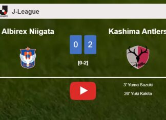 Kashima Antlers defeats Albirex Niigata 2-0 on Sunday. HIGHLIGHTS