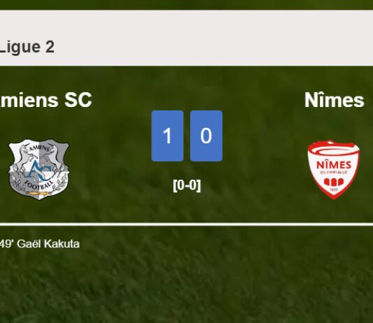 Amiens SC conquers Nîmes 1-0 with a goal scored by G. Kakuta