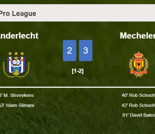 Mechelen conquers Anderlecht 3-2