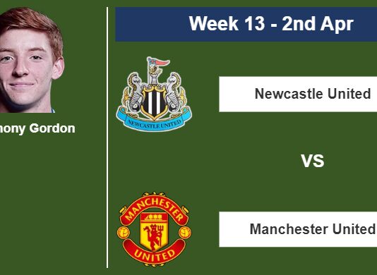 FANTASY PREMIER LEAGUE. Anthony Gordon statistics before facing Manchester United on Sunday 2nd of April for the 13th week.