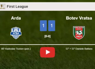 Arda and Botev Vratsa draw 1-1 on Saturday. HIGHLIGHTS