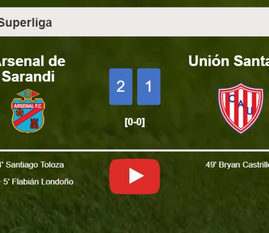 Arsenal de Sarandi recovers a 0-1 deficit to overcome Unión Santa Fe 2-1. HIGHLIGHTS