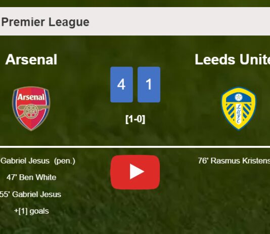 Arsenal estinguishes Leeds United 4-1 with an outstanding performance. HIGHLIGHTS