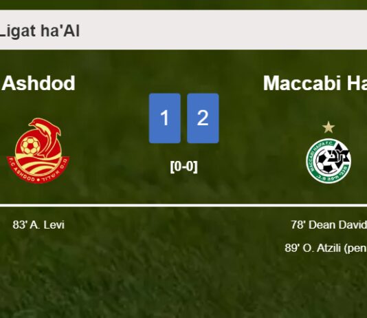 Maccabi Haifa clutches a 2-1 win against Ashdod