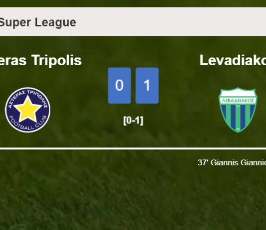 Levadiakos tops Asteras Tripolis 1-0 with a goal scored by G. Gianniotas