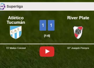 River Plate seizes a draw against Atlético Tucumán. HIGHLIGHTS