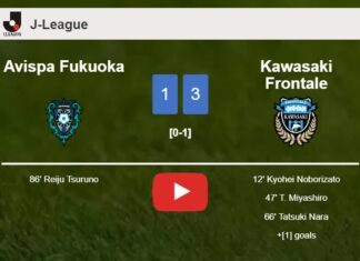 Kawasaki Frontale beats Avispa Fukuoka 3-1. HIGHLIGHTS