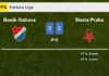 M. Jurásek scores a double to give a 2-0 win to Slavia Praha over Baník Ostrava