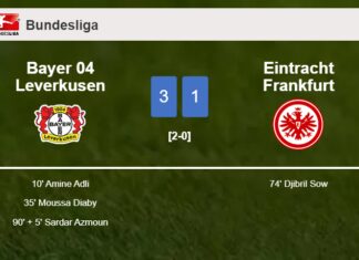 Bayer 04 Leverkusen overcomes Eintracht Frankfurt 3-1