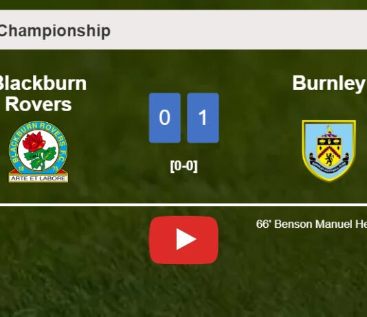 Burnley prevails over Blackburn Rovers 1-0 with a goal scored by B. Manuel. HIGHLIGHTS