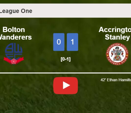 Accrington Stanley prevails over Bolton Wanderers 1-0 with a goal scored by E. Hamilton. HIGHLIGHTS