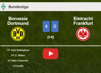 Borussia Dortmund estinguishes Eintracht Frankfurt 4-0 with an outstanding performance. HIGHLIGHTS
