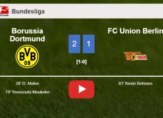 Borussia Dortmund prevails over FC Union Berlin 2-1. HIGHLIGHTS