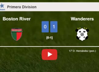 Wanderers prevails over Boston River 1-0 with a goal scored by D. Hernández. HIGHLIGHTS
