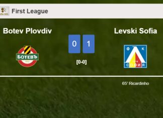 Levski Sofia beats Botev Plovdiv 1-0 with a goal scored by Ricardinho