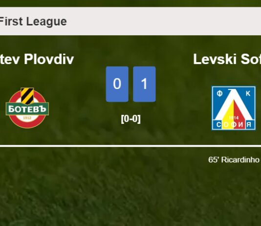 Levski Sofia beats Botev Plovdiv 1-0 with a goal scored by Ricardinho