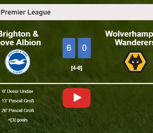 Brighton & Hove Albion destroys Wolverhampton Wanderers 6-0 with a superb performance. HIGHLIGHTS