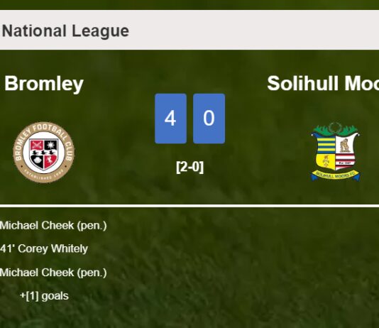 Bromley estinguishes Solihull Moors 4-0 with a superb performance