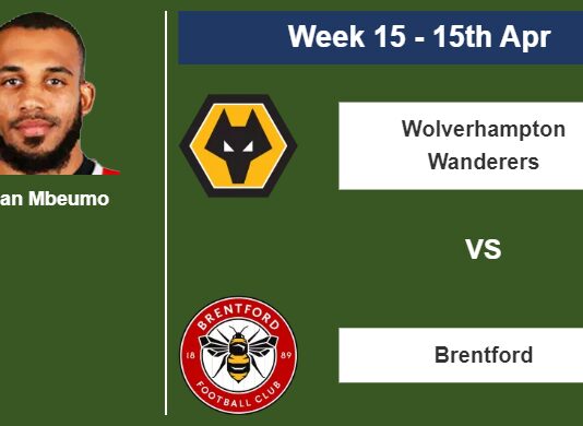FANTASY PREMIER LEAGUE. Bryan Mbeumo statistics before facing Wolverhampton Wanderers on Saturday 15th of April for the 15th week.