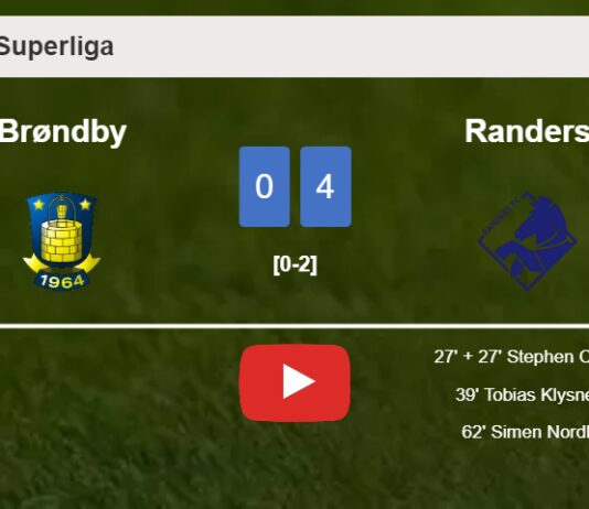 Randers beats Brøndby 4-0 after playing a incredible match. HIGHLIGHTS