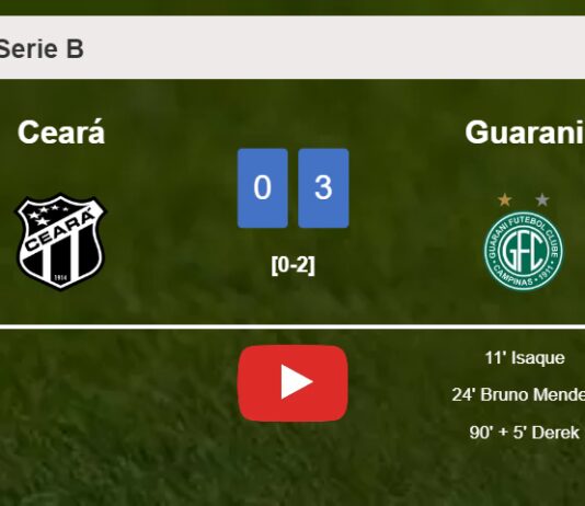 Guarani beats Ceará 3-0. HIGHLIGHTS