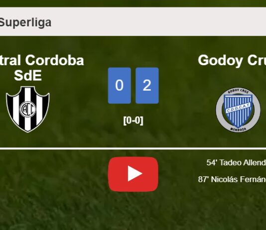 Godoy Cruz tops Central Cordoba SdE 2-0 on Saturday. HIGHLIGHTS