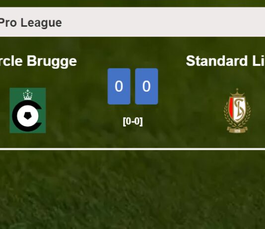Cercle Brugge draws 0-0 with Standard Liège on Saturday