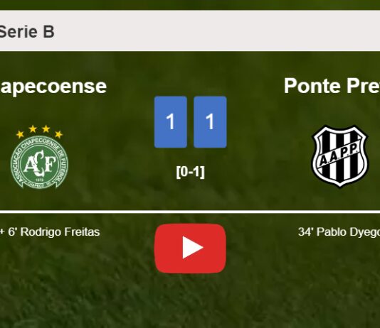 Chapecoense steals a draw against Ponte Preta. HIGHLIGHTS