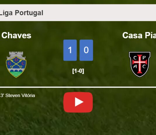 Chaves tops Casa Pia 1-0 with a goal scored by S. Vitória. HIGHLIGHTS