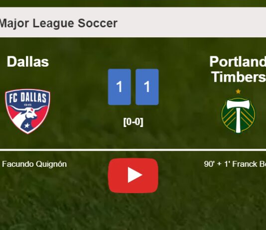 Portland Timbers grabs a draw against Dallas. HIGHLIGHTS
