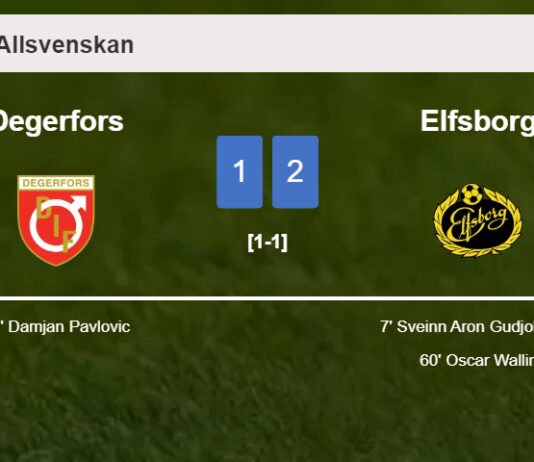 Elfsborg prevails over Degerfors 2-1