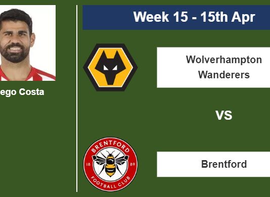 FANTASY PREMIER LEAGUE. Diego Costa statistics before facing Brentford on Saturday 15th of April for the 15th week.