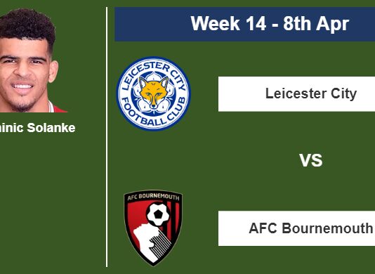FANTASY PREMIER LEAGUE. Dominic Solanke statistics before facing Leicester City on Saturday 8th of April for the 14th week.