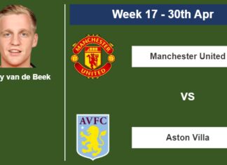 FANTASY PREMIER LEAGUE. Donny van de Beek statistics before facing Aston Villa on Sunday 30th of April for the 17th week.