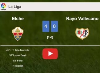 Elche obliterates Rayo Vallecano 4-0 . HIGHLIGHTS