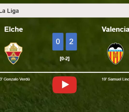 Valencia overcomes Elche 2-0 on Sunday. HIGHLIGHTS