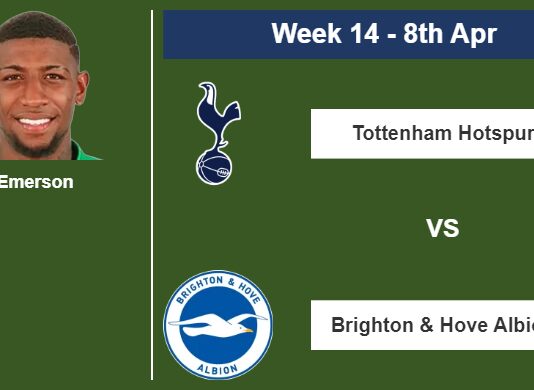 FANTASY PREMIER LEAGUE. Emerson statistics before facing Brighton & Hove Albion on Saturday 8th of April for the 14th week.
