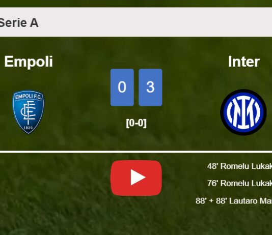 Inter tops Empoli 3-0. HIGHLIGHTS