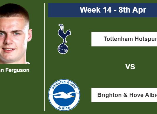 FANTASY PREMIER LEAGUE. Evan Ferguson statistics before facing Tottenham Hotspur on Saturday 8th of April for the 14th week.