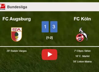 FC Köln overcomes FC Augsburg 3-1. HIGHLIGHTS