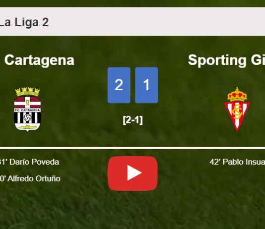 FC Cartagena beats Sporting Gijón 2-1. HIGHLIGHTS
