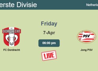 How to watch FC Dordrecht vs. Jong PSV on live stream and at what time
