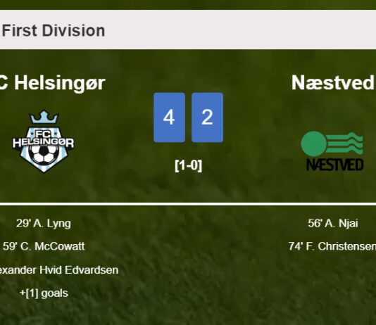 FC Helsingør prevails over Næstved 1-0 with a goal scored by A. Lyng