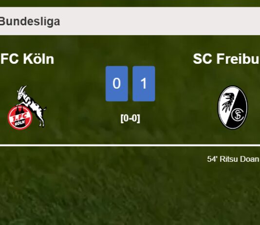 SC Freiburg tops FC Köln 1-0 with a goal scored by R. Doan