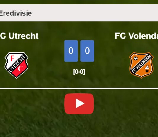 FC Utrecht draws 0-0 with FC Volendam on Sunday. HIGHLIGHTS