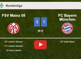 FSV Mainz 05 beats FC Bayern München 3-1 after recovering from a 0-1 deficit. HIGHLIGHTS