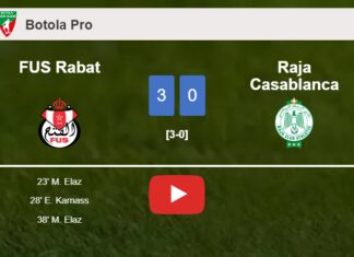 FUS Rabat liquidates Raja Casablanca with 2 goals from M. Elaz. HIGHLIGHTS