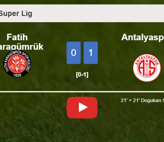 Antalyaspor conquers Fatih Karagümrük 1-0 with a goal scored by D. Sinik. HIGHLIGHTS