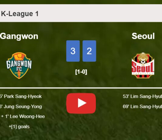 Gangwon prevails over Seoul 3-2. HIGHLIGHTS