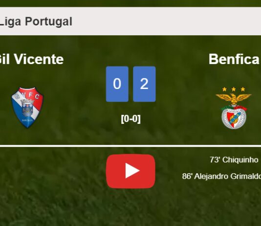 Benfica defeated Gil Vicente with a 2-0 win. HIGHLIGHTS